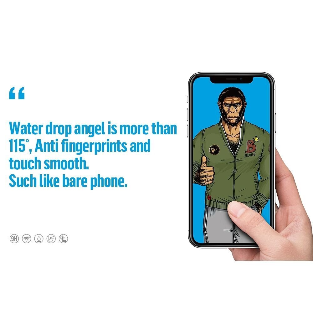 Mr.Monkey 5D - iPhone 14 Pro, Strong HD hinta ja tiedot | Näytönsuojakalvot ja -lasit | hobbyhall.fi