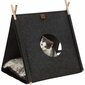 Teltan muotoinen peti kissoille Trixie, 46x52x50 cm, harmaa hinta ja tiedot | Pedit ja pesät | hobbyhall.fi