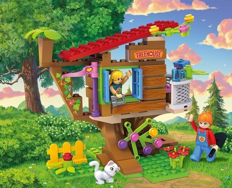 Rakennussetti Blocki My Girls "House in the tree", 155 osaa hinta ja tiedot | LEGOT ja rakennuslelut | hobbyhall.fi