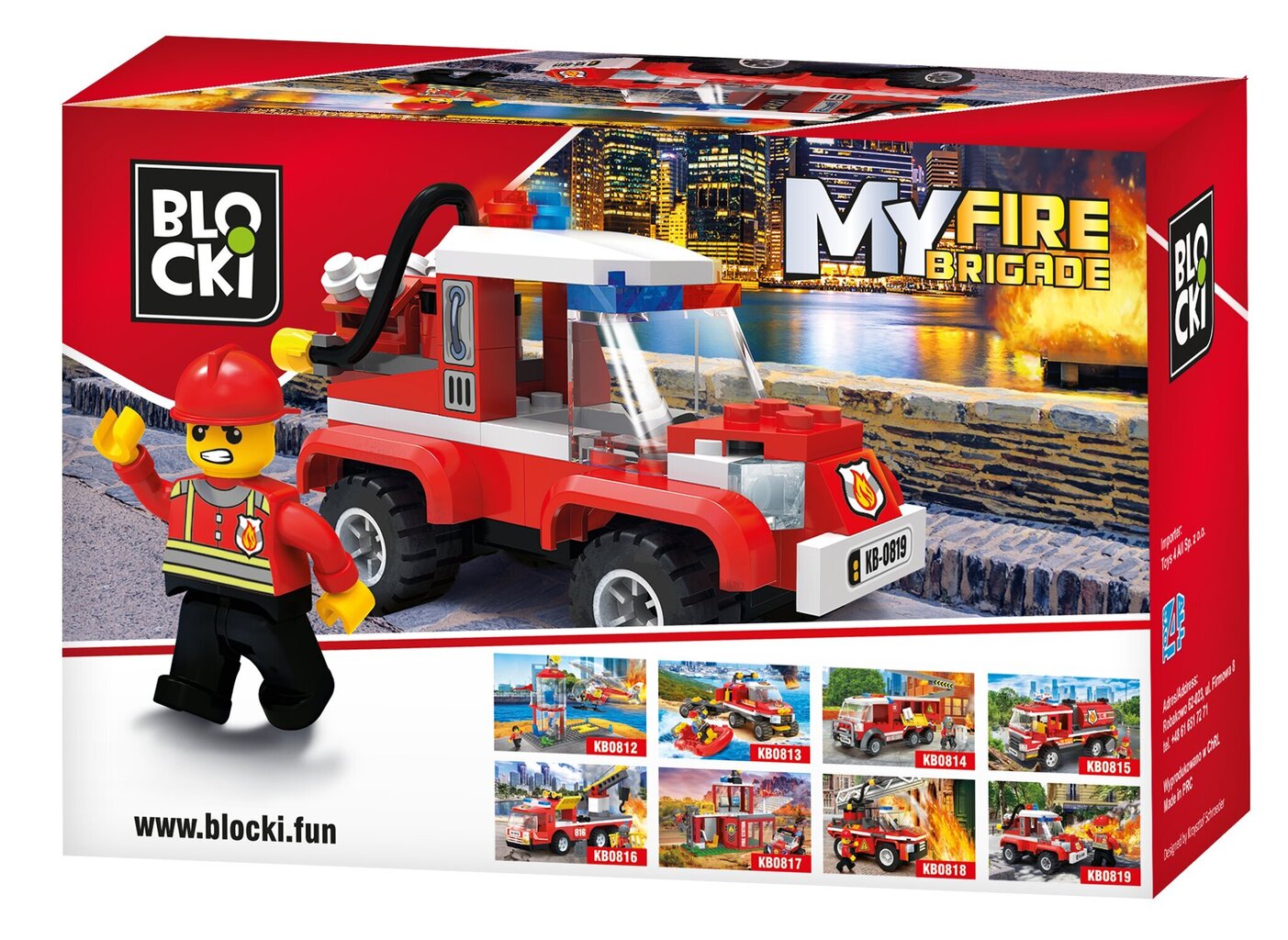 Rakentaja Blocki MyFireBrigade Sammutusauto KB0819, 84 kpl hinta ja tiedot | LEGOT ja rakennuslelut | hobbyhall.fi