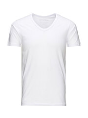 JJEBASIC V-Kaula TEE 12059219 OPT WHITE miesten t-paita hinta ja tiedot | Miesten T-paidat | hobbyhall.fi