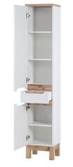 Korkea kylpyhuonekaappi BALI WHITE 800, väri valkoinen/tammi hinta ja tiedot | Kylpyhuonekaapit | hobbyhall.fi