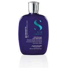 Neutraloiva shampoo oranssille sävyille Alfaparf Milano Semi Di Lino 250 ml, tummille hiuksille hinta ja tiedot | Alfaparf Milano Hajuvedet ja kosmetiikka | hobbyhall.fi