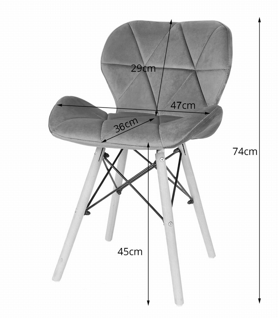 Ruokailutuolit Lago, 4 tuolia, roosa hinta ja tiedot | Ruokapöydän tuolit | hobbyhall.fi