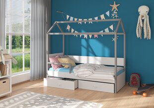 Sänky ADRK Furniture Otello 80x180 cm, harmaa hinta ja tiedot | Lastensängyt | hobbyhall.fi