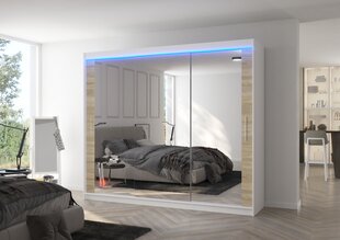 Chester 250, Led-valaistu kaappi, beigen ja valkoisen värinen hinta ja tiedot | Kaapit | hobbyhall.fi