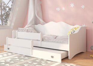 Lastensänky Adrk Furniture Emka II, valkoinen/harmaa hinta ja tiedot | Lastensängyt | hobbyhall.fi