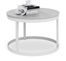 Sohvapöytä Rinen, 55x55cm, vaaleanharmaa/valkoinen hinta ja tiedot | Sohvapöydät | hobbyhall.fi