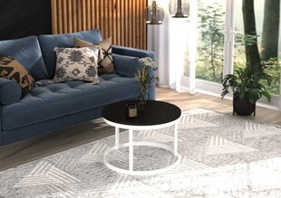 Sohvapöytä Rinen, 55x55cm, musta/valkoinen hinta ja tiedot | Sohvapöydät | hobbyhall.fi