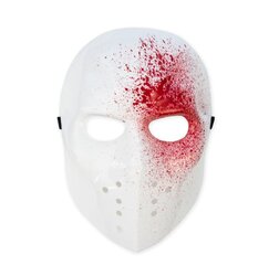 Halloween-naamio Bloody Friday 13., valkoinen-punainen hinta ja tiedot | Naamiaisasut | hobbyhall.fi