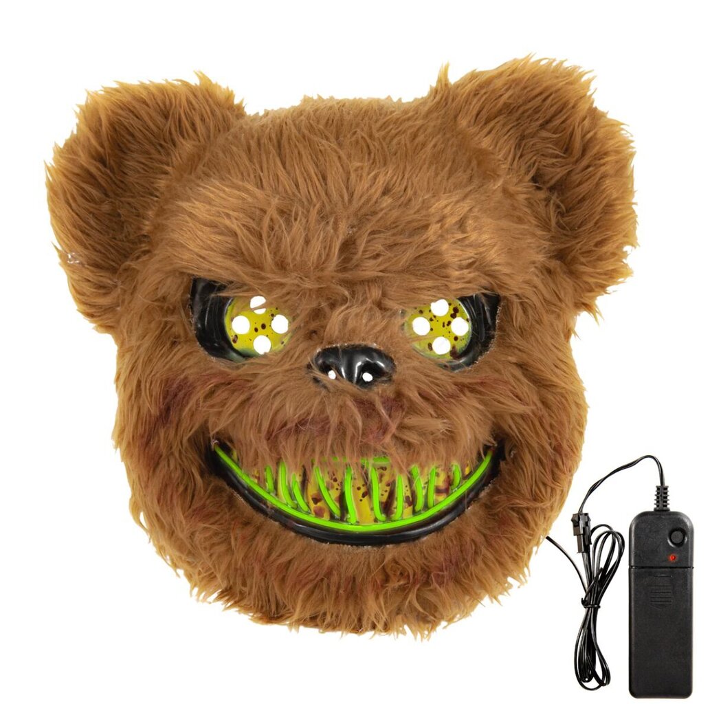 Naamio Halloween Bear LED-valolla hinta ja tiedot | Naamiaisasut | hobbyhall.fi