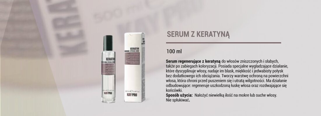 Korjaava shampoo vaurioituneille hiuksille keratiinilla KayPro, 1000 ml hinta ja tiedot | Shampoot | hobbyhall.fi