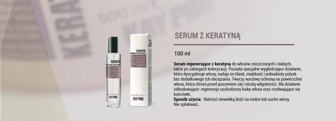 Korjaava shampoo vaurioituneille hiuksille keratiinilla KayPro, 350 ml hinta ja tiedot | Shampoot | hobbyhall.fi