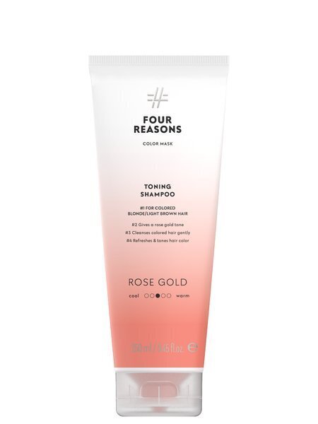 Four Reasons sävyttävä ja hoitava shampoo värjätyille hiuksille - Rose Gold - 250ml hinta ja tiedot | Shampoot | hobbyhall.fi