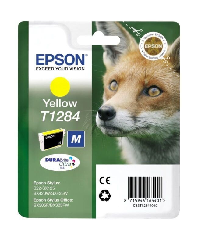 Alkuperäinen mustepatruuna Epson T1284 Yellow 250 lk hinta ja tiedot | Mustekasetit | hobbyhall.fi