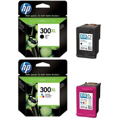 Alkuperäinen multipakkaus mustepatruuna HP 300XL Black + HP 300XL Trilocor hinta ja tiedot | Mustekasetit | hobbyhall.fi