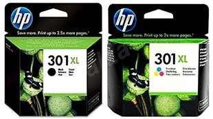 Alkuperäinen multipakkaus mustepatruuna HP 301XL Black + HP 301XL TriColor hinta ja tiedot | Mustekasetit | hobbyhall.fi