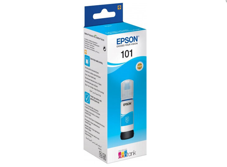 Alkuperäinen mustepatruuna Epson EcoTank 101 (C13T03V24A) Cyan 70ml hinta ja tiedot | Mustekasetit | hobbyhall.fi