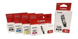 Alkuperäinen multipakkaus mustepatruuna Canon PGI-580XXL (PGBK) /CLI-581XXL (BK/C/M/Y) hinta ja tiedot | Mustekasetit | hobbyhall.fi
