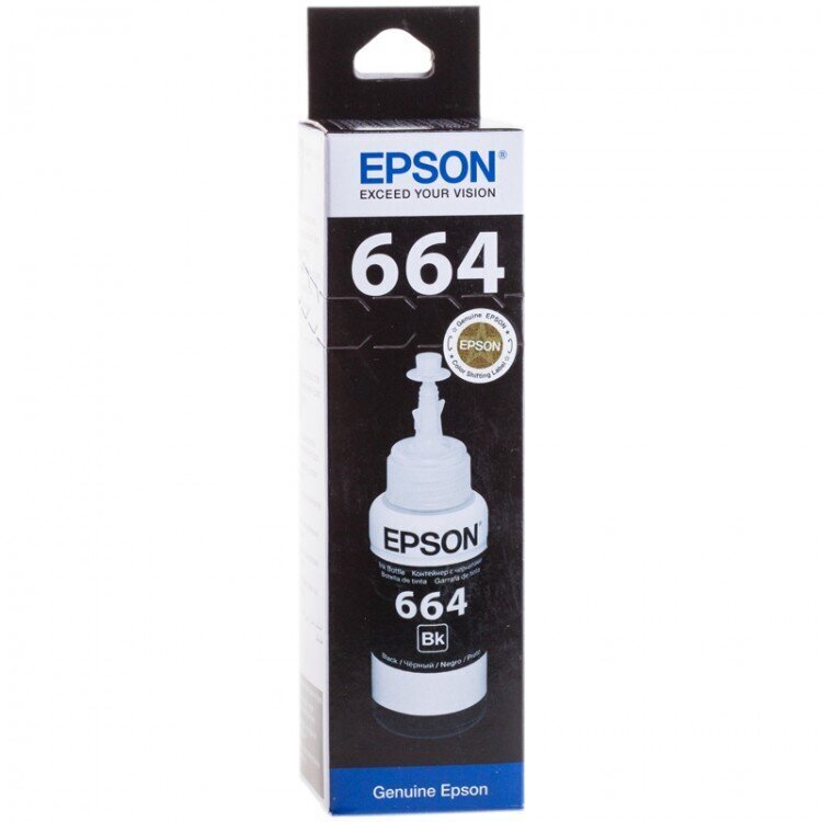 Alkuperäinen TINT Epson T6641 Black 70ml hinta ja tiedot | Mustekasetit | hobbyhall.fi