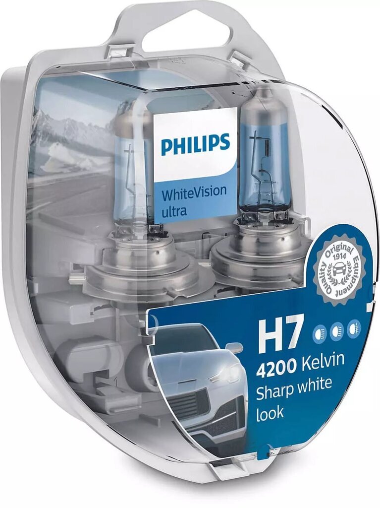 Auton polttimot Philips H7 12V 55W 4200K, 2 kpl. hinta ja tiedot | Polttimot | hobbyhall.fi