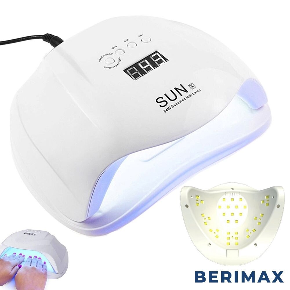 BERIMAX UV-kynsilamppu SunX 54W BRM_1908053 BRM_1908053 hinta ja tiedot | Manikyyri ja pedikyyri | hobbyhall.fi