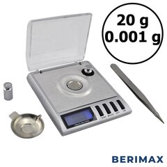 BERIMAX Laboratorio-gramma-asteikot sisältävä vaaka 2301 20-0,001 g BRM_0109301 hinta ja tiedot | Keittiövaa'at | hobbyhall.fi