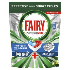 Fairy Platinum plus Blue astianpesukonekapselit, 33 kpl hinta ja tiedot | Astianpesuaineet | hobbyhall.fi