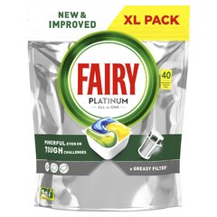 Fairy Platinum Lemon astianpesukonekapselit, 40 kpl hinta ja tiedot | Astianpesuaineet | hobbyhall.fi