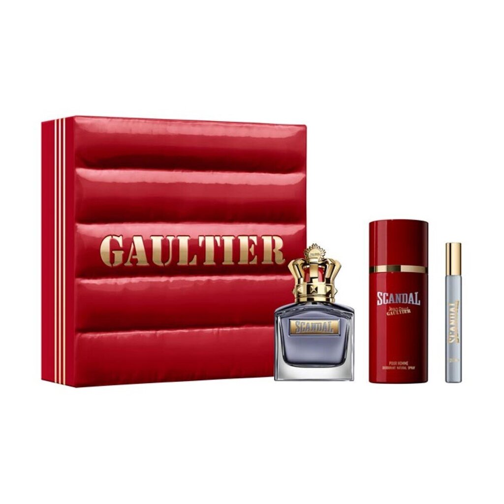 Miesten hajuvesisarja Jean Paul Gaultier Scandal Pour Homme, 3 kpl hinta ja tiedot | Miesten hajuvedet | hobbyhall.fi