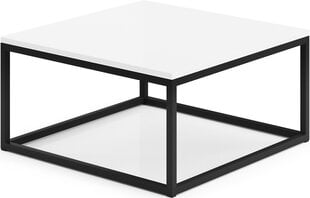 Sohvapöytä Belten 65x65cm, valkoinen/musta hinta ja tiedot | Sohvapöydät | hobbyhall.fi