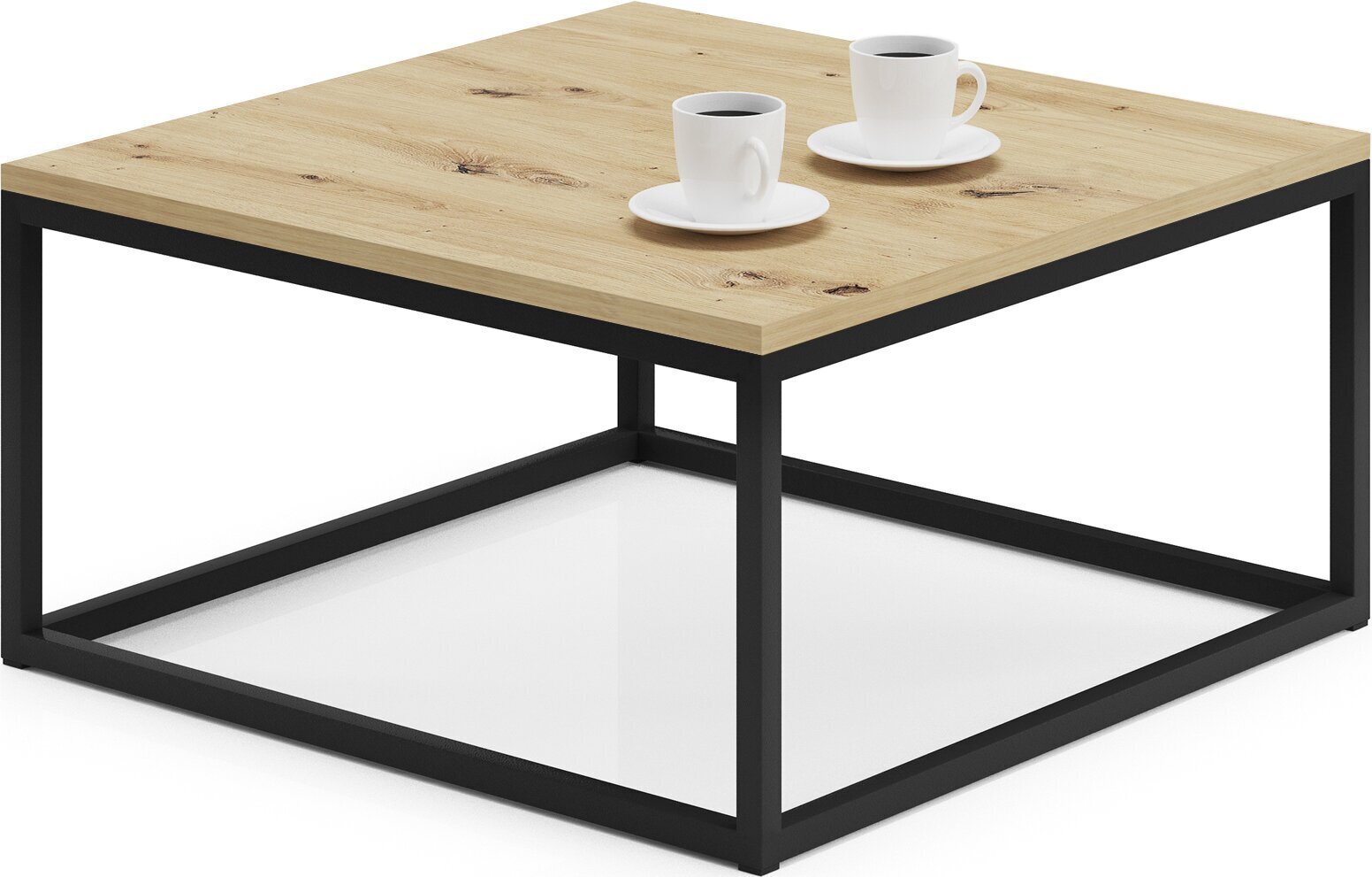 Sohvapöytä Belten 65x65cm, ruskea/musta hinta ja tiedot | Sohvapöydät | hobbyhall.fi