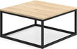Sohvapöytä Belten 65x65cm, vaaleanruskea/musta hinta ja tiedot | Sohvapöydät | hobbyhall.fi