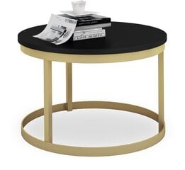 Sohvapöytä Rinen, 55x55cm, musta/kulta hinta ja tiedot | Sohvapöydät | hobbyhall.fi