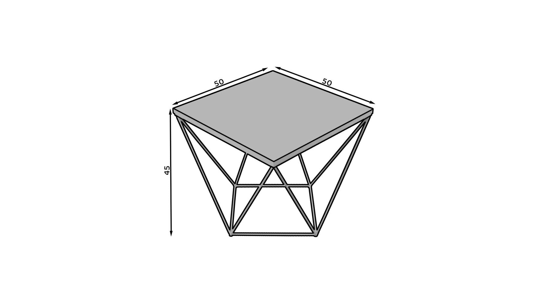 Sohvapöytä Diana 50x50cm, ruskea/musta hinta ja tiedot | Sohvapöydät | hobbyhall.fi