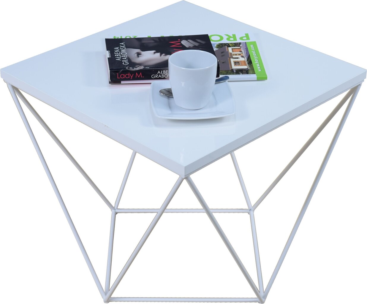 Sohvapöytä Diana 50x50cm, valkoinen hinta ja tiedot | Sohvapöydät | hobbyhall.fi