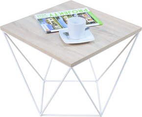 Sohvapöytä Diana 50x50cm, vaaleanruskea/valkoinen hinta ja tiedot | Sohvapöydät | hobbyhall.fi