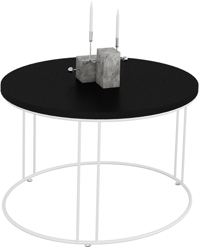 Sohvapöytä Noel, 55x55cm, musta/valkoinen hinta ja tiedot | Sohvapöydät | hobbyhall.fi
