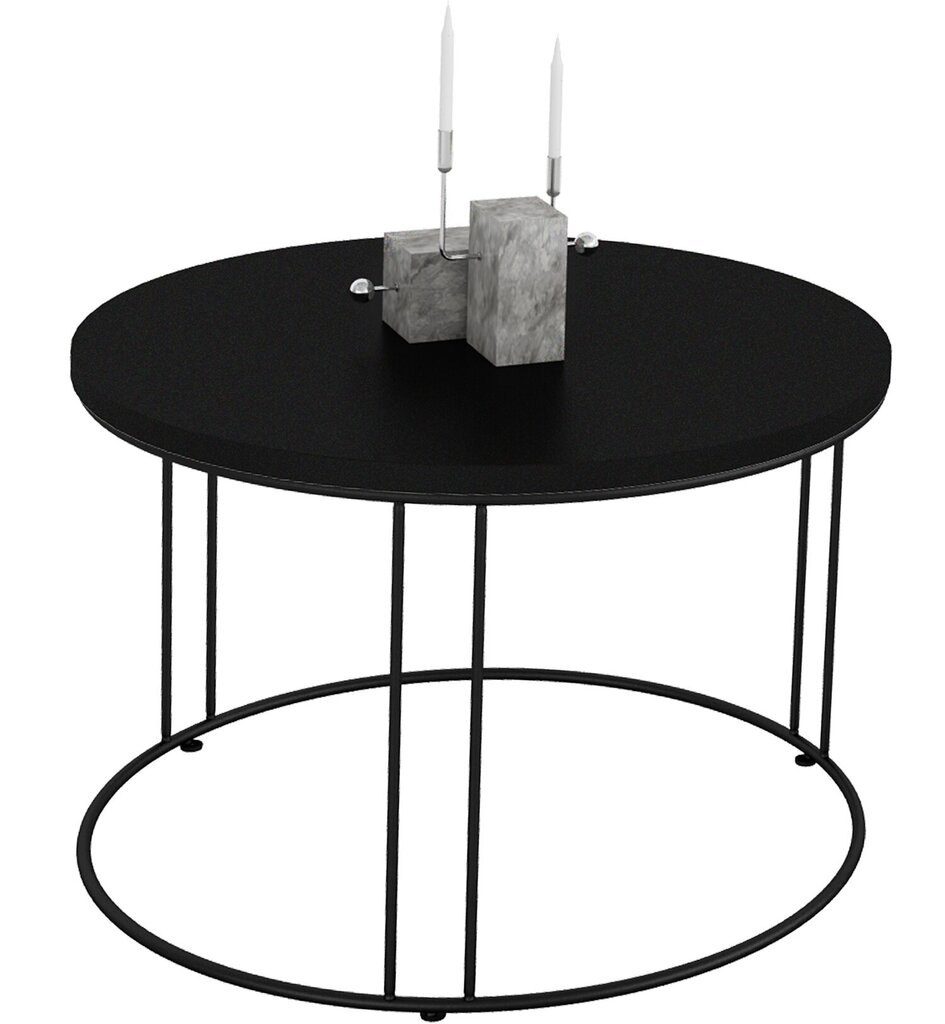 Sohvapöytä Noel, 55x55cm, musta hinta ja tiedot | Sohvapöydät | hobbyhall.fi
