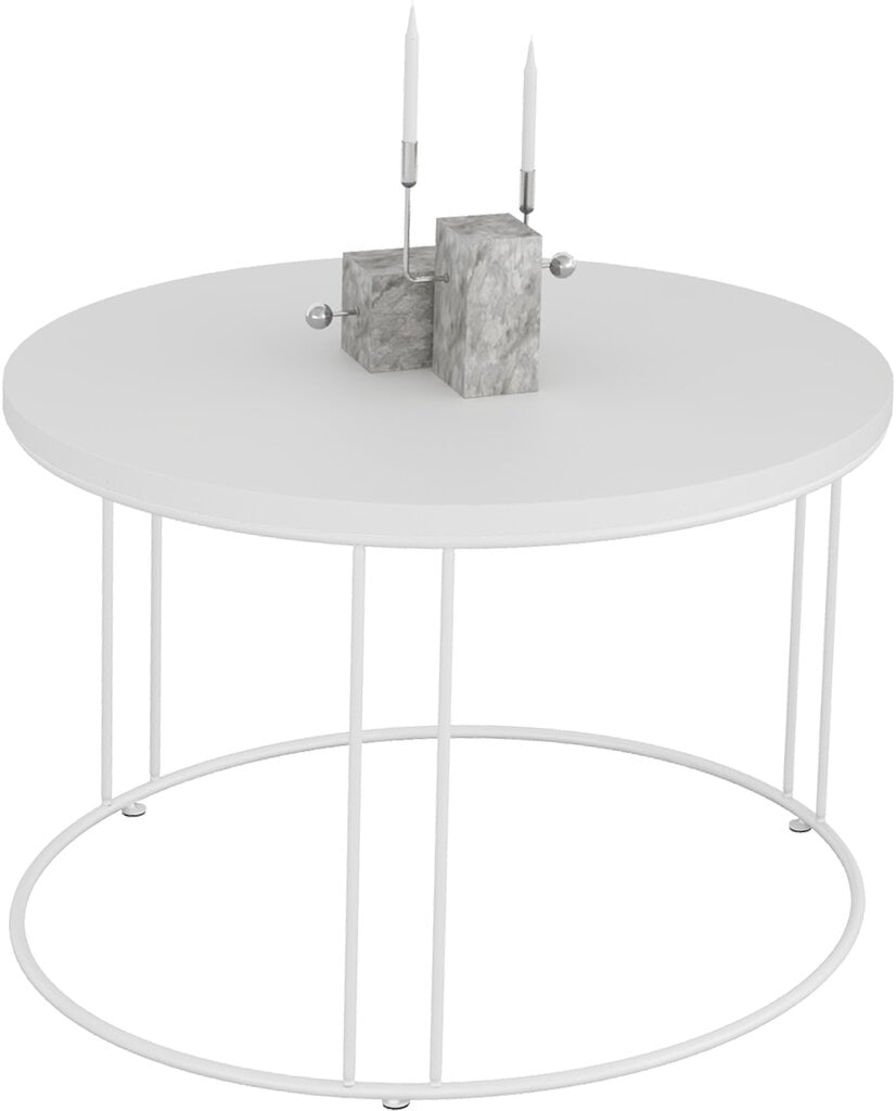 Sohvapöytä Noel, 55x55cm, valkoinen hinta ja tiedot | Sohvapöydät | hobbyhall.fi