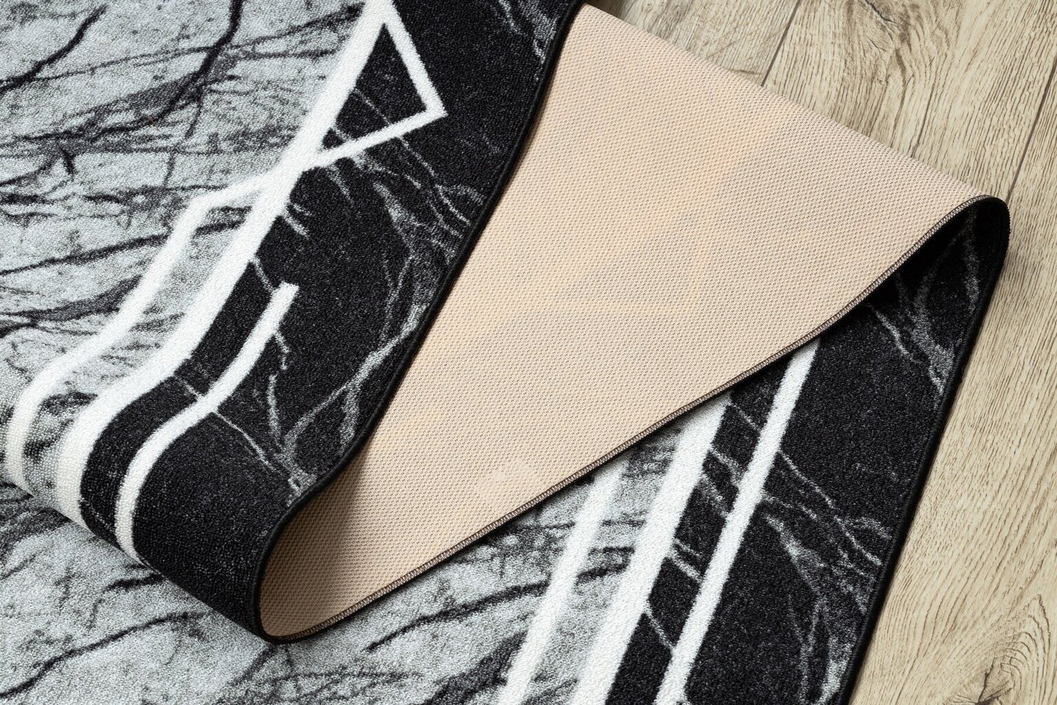 Rugsx Marmur -matto, 80x590 cm, harmaa hinta ja tiedot | Isot matot | hobbyhall.fi