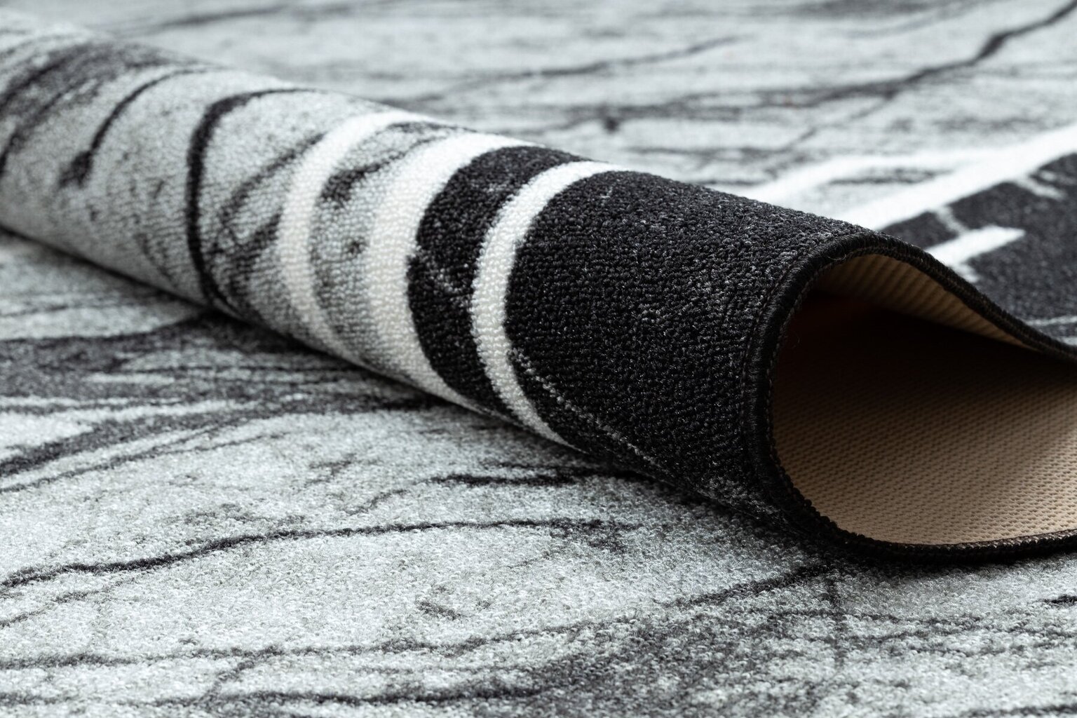 Rugsx Marmur -matto, 80x690 cm, harmaa hinta ja tiedot | Isot matot | hobbyhall.fi
