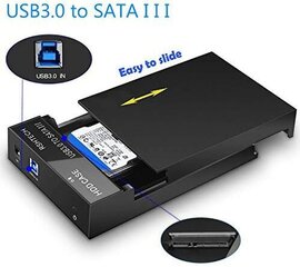 Rstech USB 3.0 SATA -kiintolevykotelo 3,5"/2,5" SSD & HDD hinta ja tiedot | Ulkoisten kovalevyjen kotelot | hobbyhall.fi