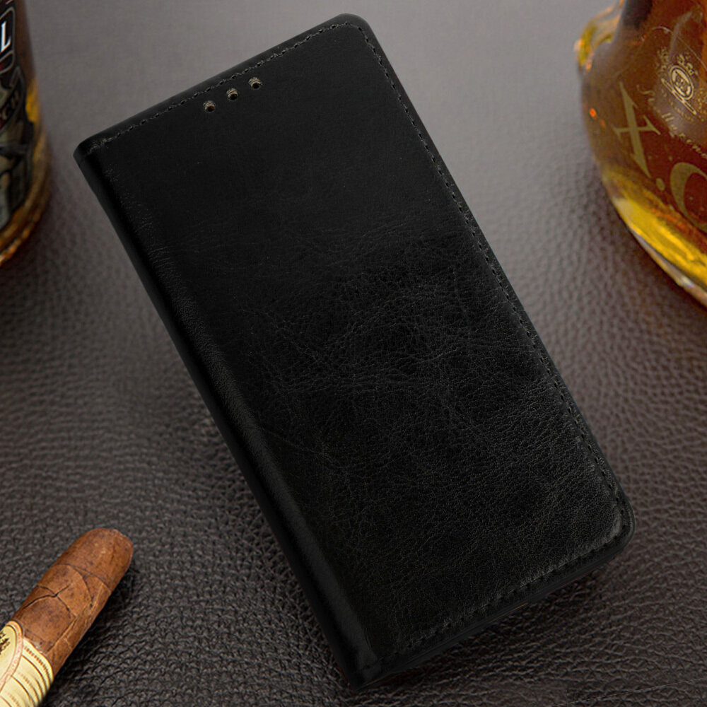 Nahkainen puhelinkotelo Special Xiaomi Redmi 9A, musta hinta ja tiedot | Puhelimen kuoret ja kotelot | hobbyhall.fi