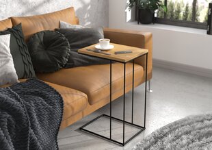 Sivupöytä Dru, 62x30x40 cm, ruskea/musta hinta ja tiedot | Sohvapöydät | hobbyhall.fi