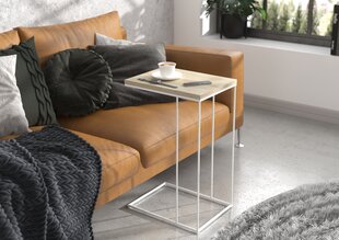 Sivupöytä Dru, 62x30x40 cm, vaaleanruskea/valkoinen hinta ja tiedot | Sohvapöydät | hobbyhall.fi