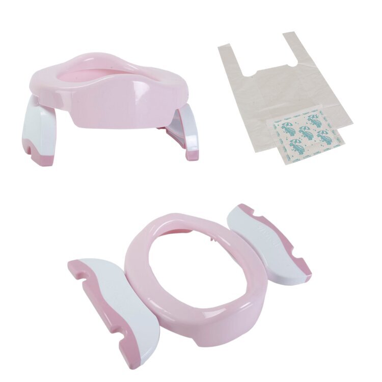 Kokoontaittuva matkapotta Potette Plus 2in1 White/Pink hinta ja tiedot | Potat | hobbyhall.fi