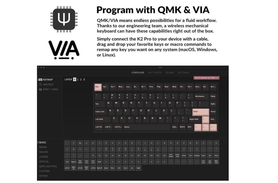 Keychron K2 Pro QMK/VIA hinta ja tiedot | Näppäimistöt | hobbyhall.fi