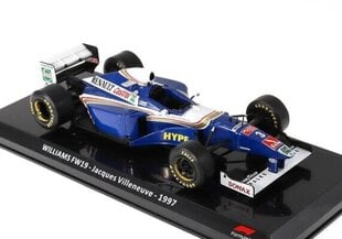 WILLIAMS FW19 - Jacques Villeneuve - 1997 World Champion HACHETTE 1:24 FOR036 hinta ja tiedot | Pienoismallit | hobbyhall.fi