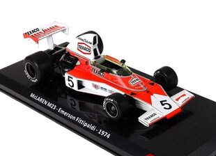 McLAREN M23 - Emerson Fittipaldi - 1974 World Champion HACHETTE 1:24 FOR020 hinta ja tiedot | Pienoismallit | hobbyhall.fi